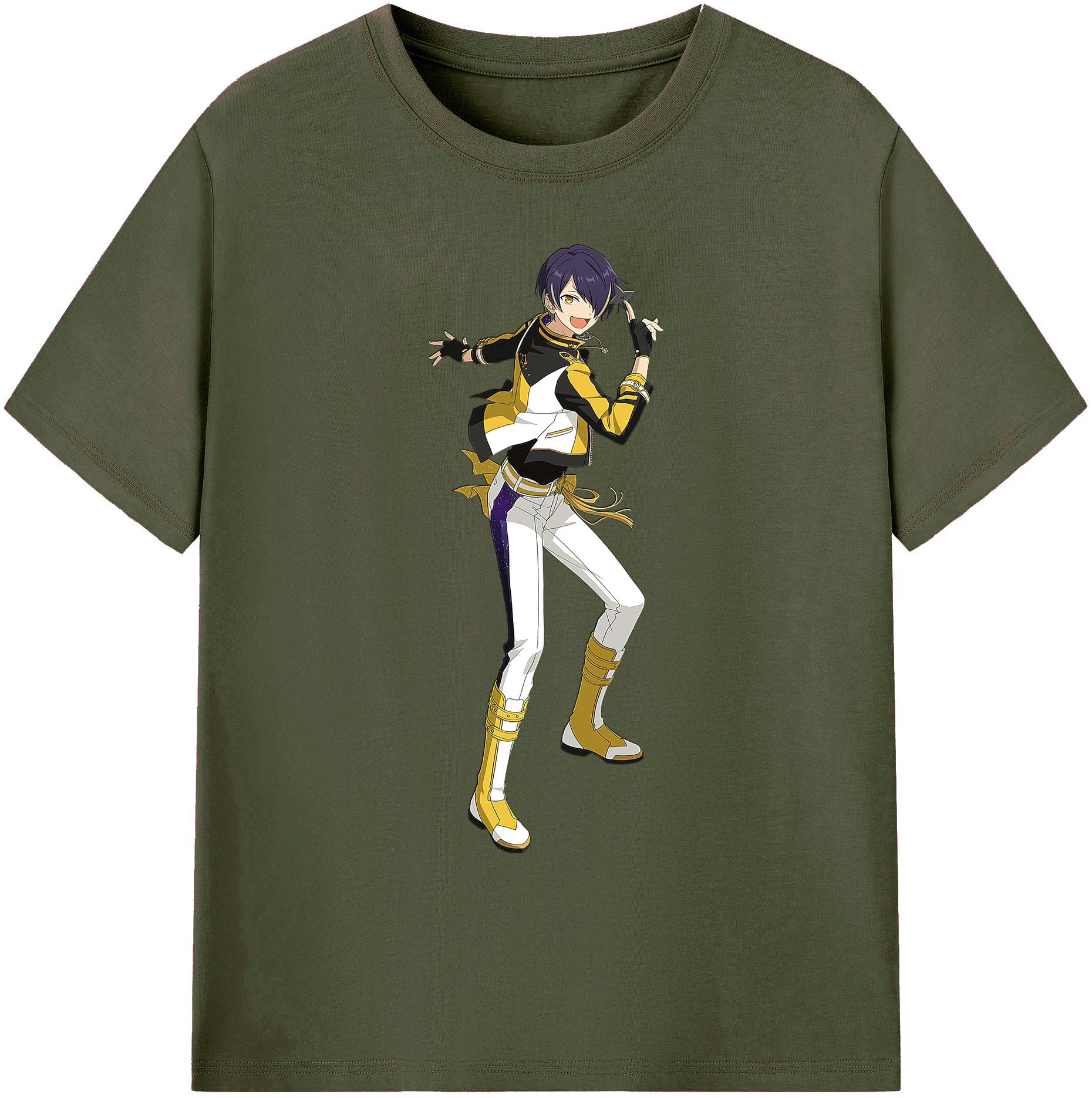 （画像用） あんさんぶるスターズ! Ensemble Stars 綿100％ メンズ半袖Tシャツ｜肌触りやわらか＆通気性